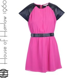 House Of Harlow 1960 Pink Vegan leather dress